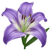 purple lily sticker