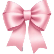 light pink ribbon bow sticker