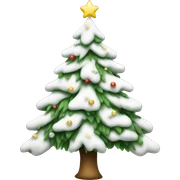 White christmas tree sticker
