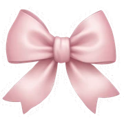 light pink bow sticker