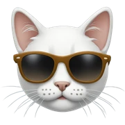 Cat with sunglasses sticker