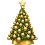 Gold Christmas tree sticker