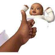 pov of a baby boy sticker