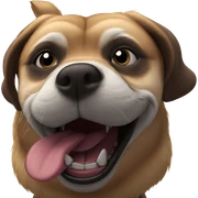dog showing off its teeth sticker
