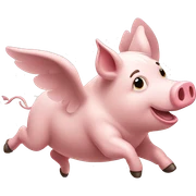Flying pig  sticker