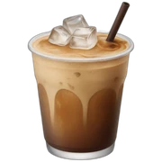 Starbuck ice coffee with ice cubes sticker