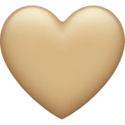 beige heart sticker