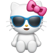 Hello Kitty wearing sunglasses sticker