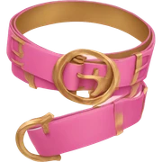 pink and gold belt sticker