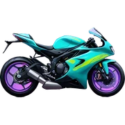 Supersport bike in neon colors sticker