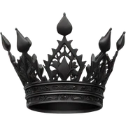 black crown sticker
