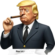 Trump smoking a cigar sticker