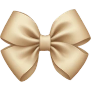 Beige bow sticker