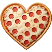 Pizza heart sticker