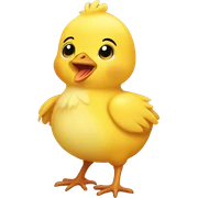 baby chick crowing sticker