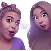 playful girls with accessories sticker