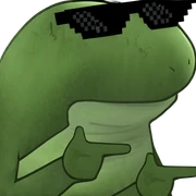 frog with sunglasses sticker