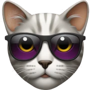 Cat with sunglasses sticker