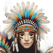 Native American headdress piece  sticker
