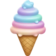 Pastel rainbow ice cream  sticker
