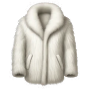 White Fur coat  sticker