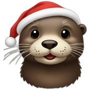Christmas otter sticker