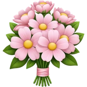 pale pink flower bouquet  sticker