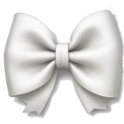 White bow  sticker