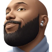 casual male portrait with facial hair sticker