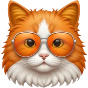 Cat with sunglasses sticker