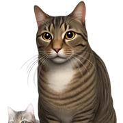 realistic indoor cat portrait sticker
