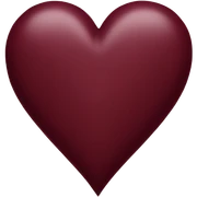 burgundy heart sticker
