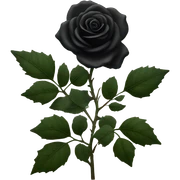 Black rose sticker