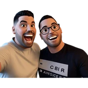 boys having fun at night sticker