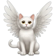 Cat with wings sticker