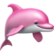 Pink dolphin sticker