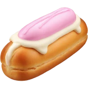 éclair with light pink cream icing sticker