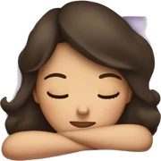 Brunette girl sleeping sticker