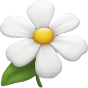 White flower  sticker