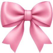 light pink ribbon bow sticker