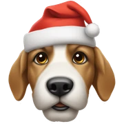 Doodle with a Santa hat sticker