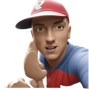 boy in baseball cap sticker