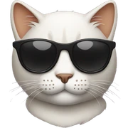 Cat with sunglasses sticker