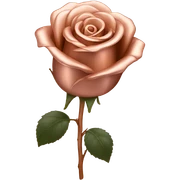 solid rose gold rose sticker