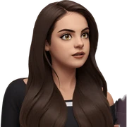 girl with long brown hair sticker
