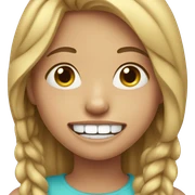 girl with braces sticker