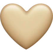Beige heart  sticker