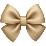 Beige bow sticker