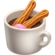 churros with pink chocolate fondue sticker