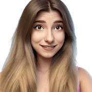 smiling girl with brown hair sticker